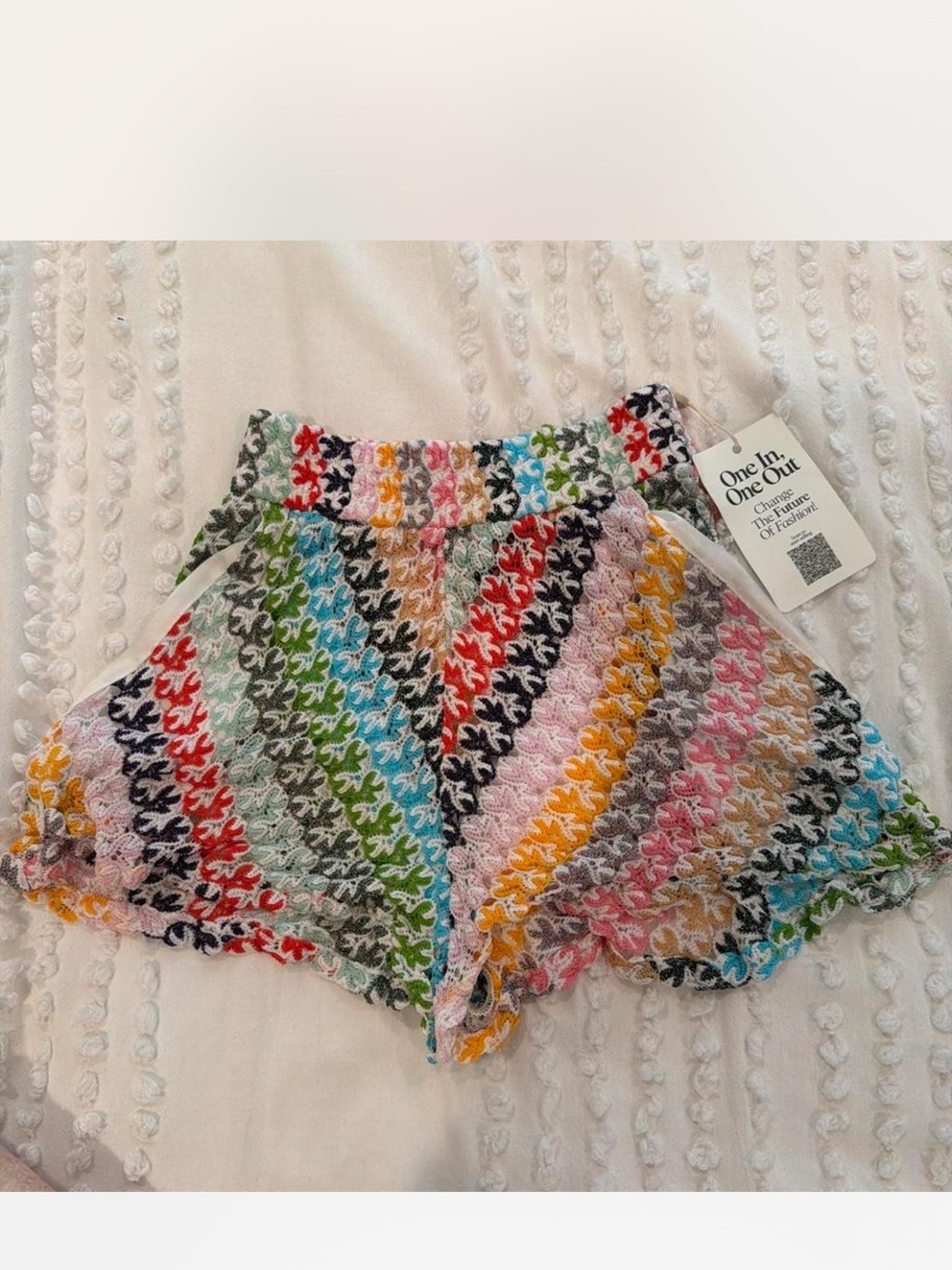 Missoni Multicolor Striped Crochet Shorts